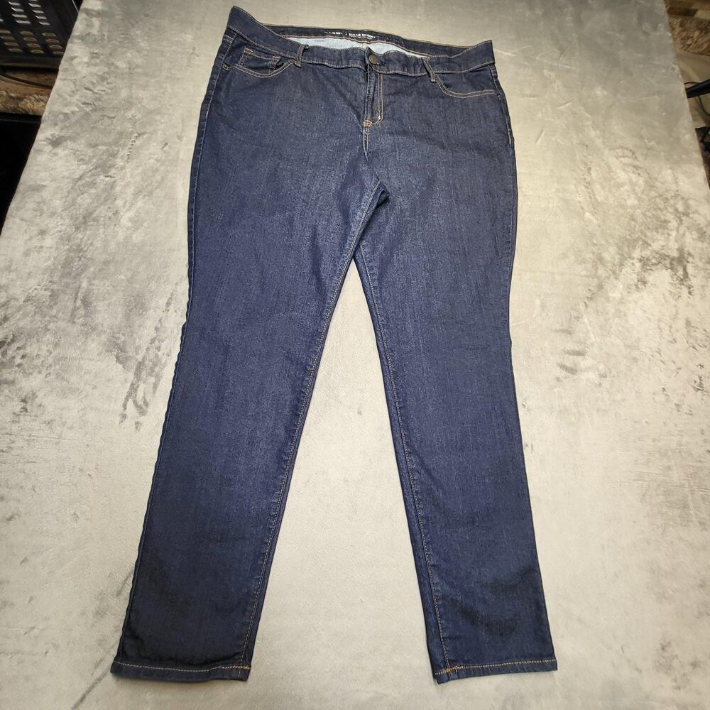 Old Navy Jeans Womens 18 Blue‎ Dark Wash Super Skinny Mid-Rise Stretch Denim